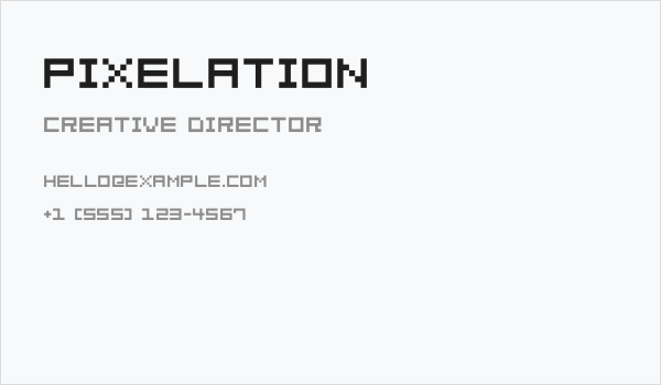 Pixelation Business Card