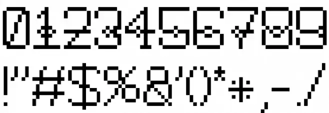 Pixelbroidery Lite Font OTHER CHARS