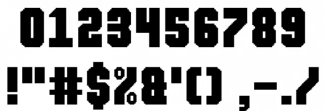 Pixeldown Font Alte caractere