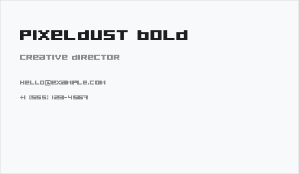 Pixeldust Bold Business Card