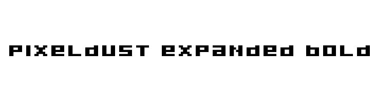 Pixeldust Expanded Bold  Скачать бесплатные шрифты