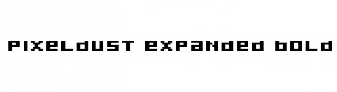 Pixeldust Expanded Bold  フリーフォントのダウンロード