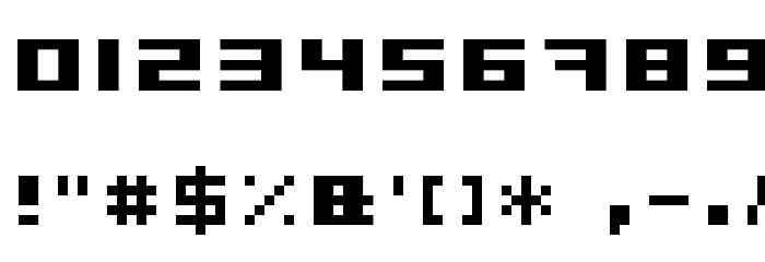 Pixeldust Expanded Bold Font OTHER CHARS