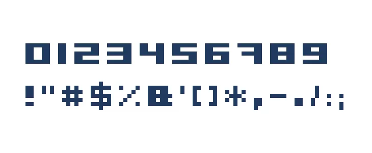 Pixeldust Expanded Bold Font OTHER CHARS
