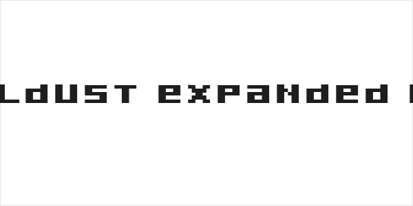 Pixeldust Expanded Bold Logo