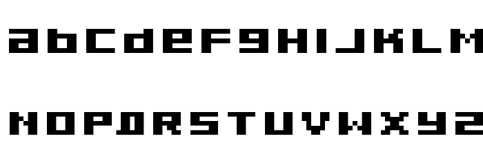 Pixeldust Expanded Bold Font LOWERCASE