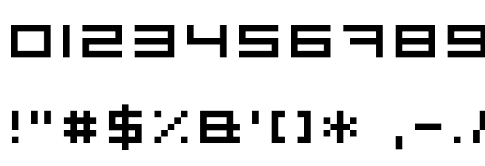 Pixeldust Expanded Font OTHER CHARS