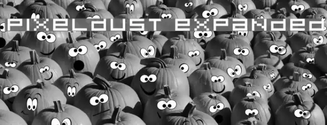 Pixeldust Expanded Fonte examples