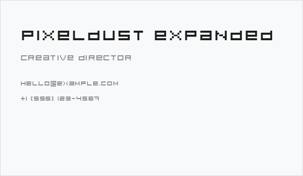 Pixeldust Expanded Business Card