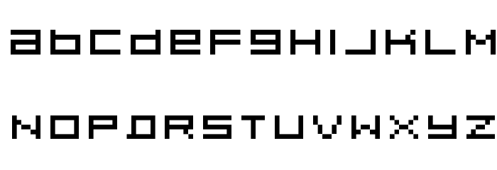Pixeldust Expanded Font LOWERCASE