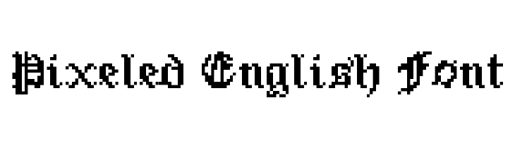 Pixeled English Font  font caratteri gratis