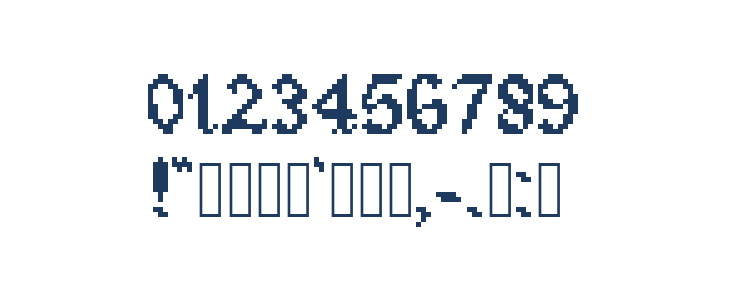 Pixeled English Font Other Characters