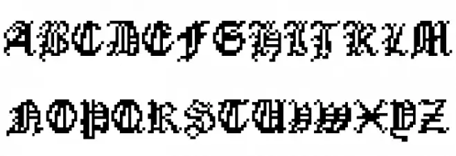 Pixeled English Font 字体 大写