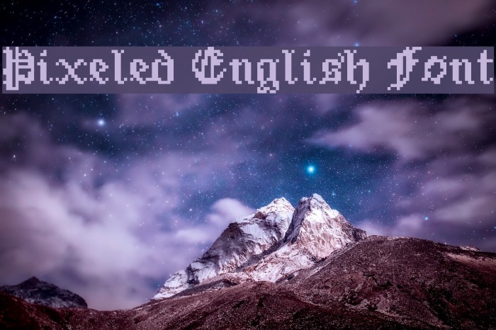 Pixeled English Font Example 3