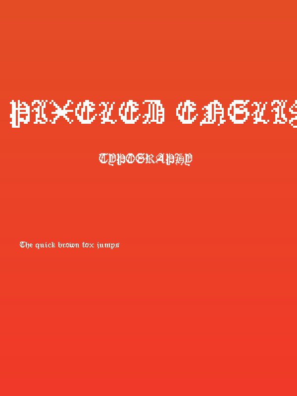 Pixeled English Font Poster