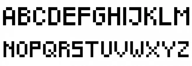 Pixeled Regular Fuentes MAYÚSCULAS