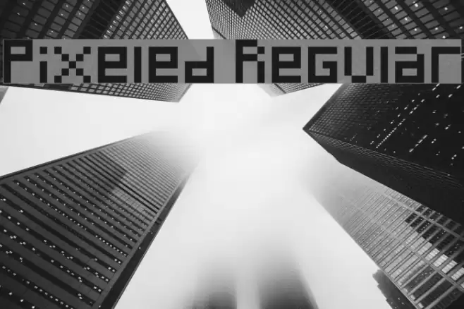 Pixeled Regular Font examples