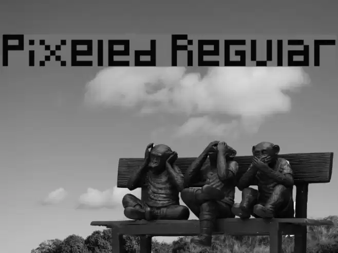 Pixeled Regular Font examples