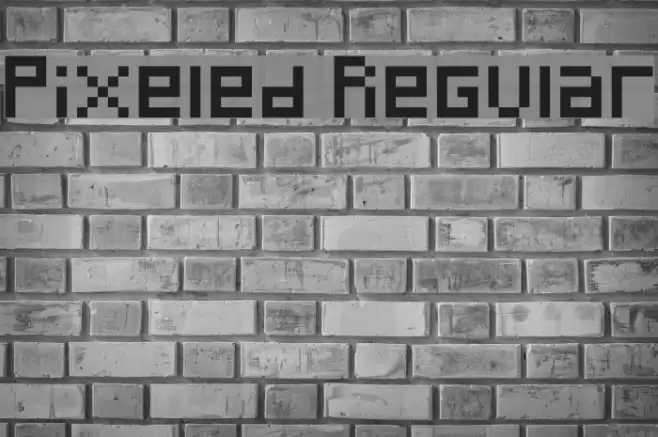 Pixeled Regular Font examples