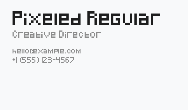 Pixeled Regular Business Card