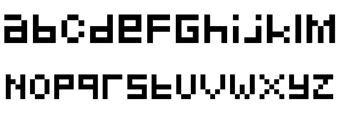 Pixeled Regular Font LOWERCASE