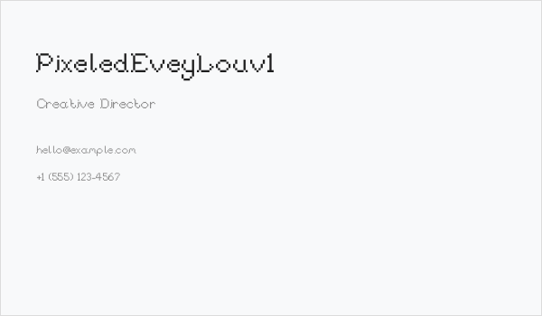 PixeledEveyLouv1 Business Card