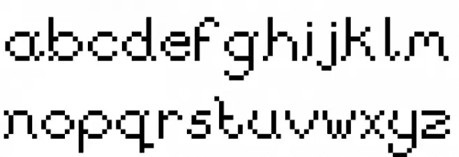 PixeledEveyLouv1 Font LOWERCASE
