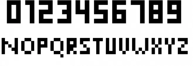 Pixeleris Regular Font OTHER CHARS