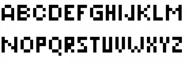 Pixeleris Regular 字体 大写