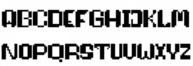 Pixelfy Schriftart Groß