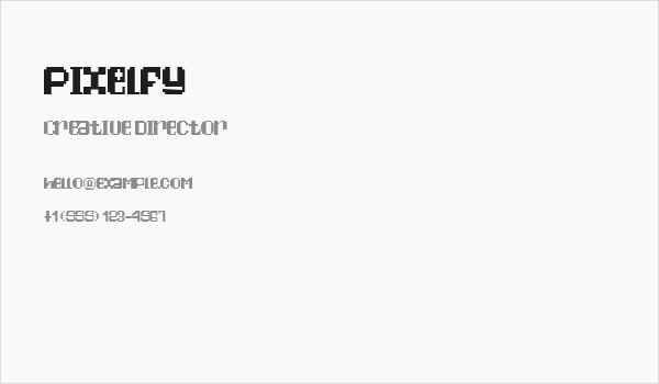 Pixelfy Business Card