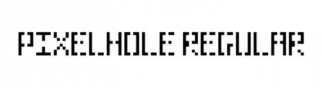 Pixelhole Regular  Frei Schriftart Herunterladen