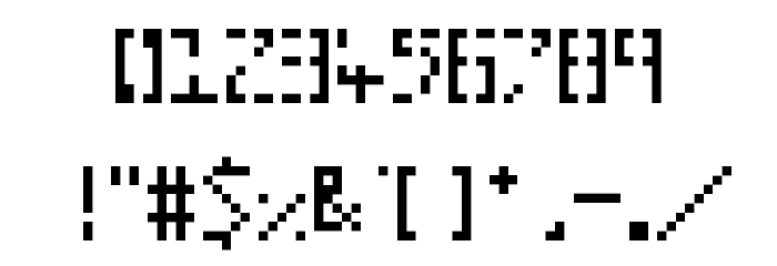 Pixelhole Regular Font OTHER CHARS