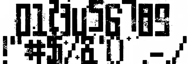 Pixelic War Font OTHER CHARS