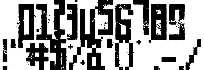 Pixelic War Font OTHER CHARS