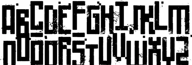 Pixelic War Font Litere mari