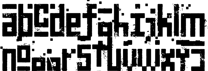 Pixelic War Font LOWERCASE