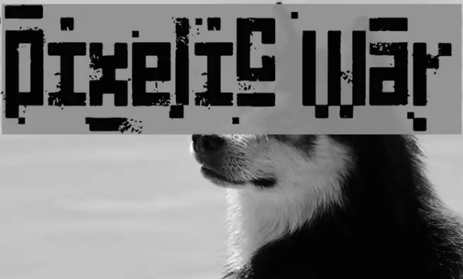 Pixelic War Font examples