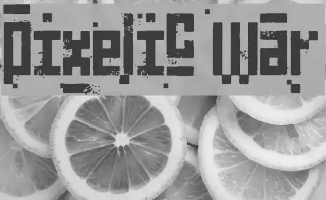 Pixelic War Font examples