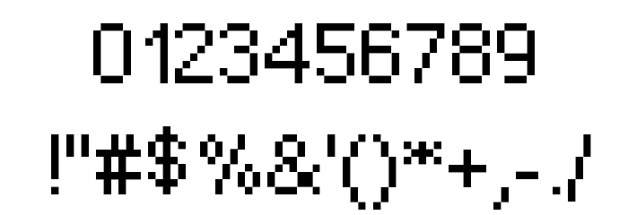 PixellettersFull Font OTHER CHARS