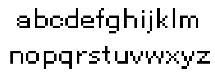 PixellettersFull Font LOWERCASE