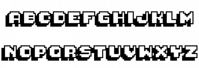 Pixelmania फ़ॉन्ट लोअरकेस