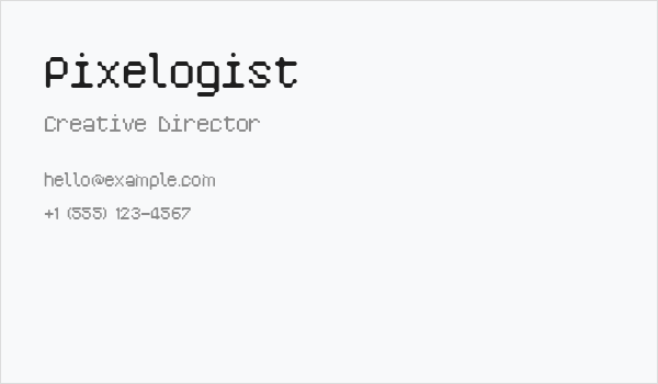 Pixelogist Business Card
