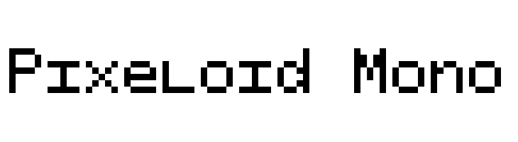 Pixeloid Mono  font caratteri gratis