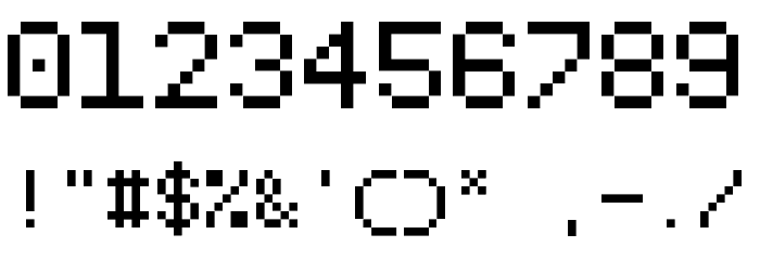 Pixeloid Mono Font OTHER CHARS