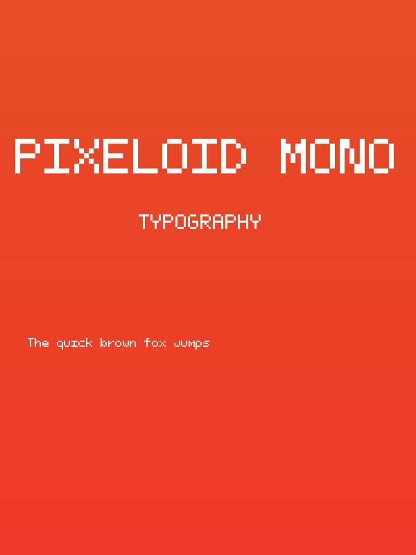 Pixeloid Mono Poster