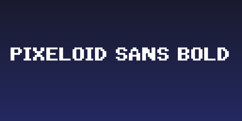 Pixeloid Sans Bold Social Header