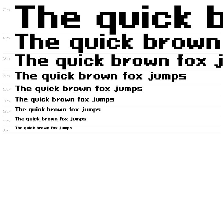 Pixeloid Sans Bold Waterfall