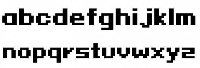 Pixeloid Sans Bold Caratteri MINUSCOLO