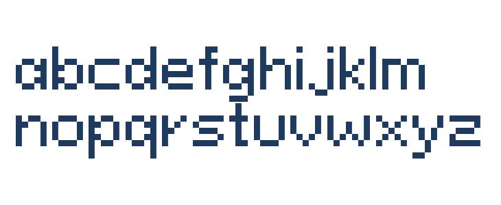 Pixeloid Sans Lowercase